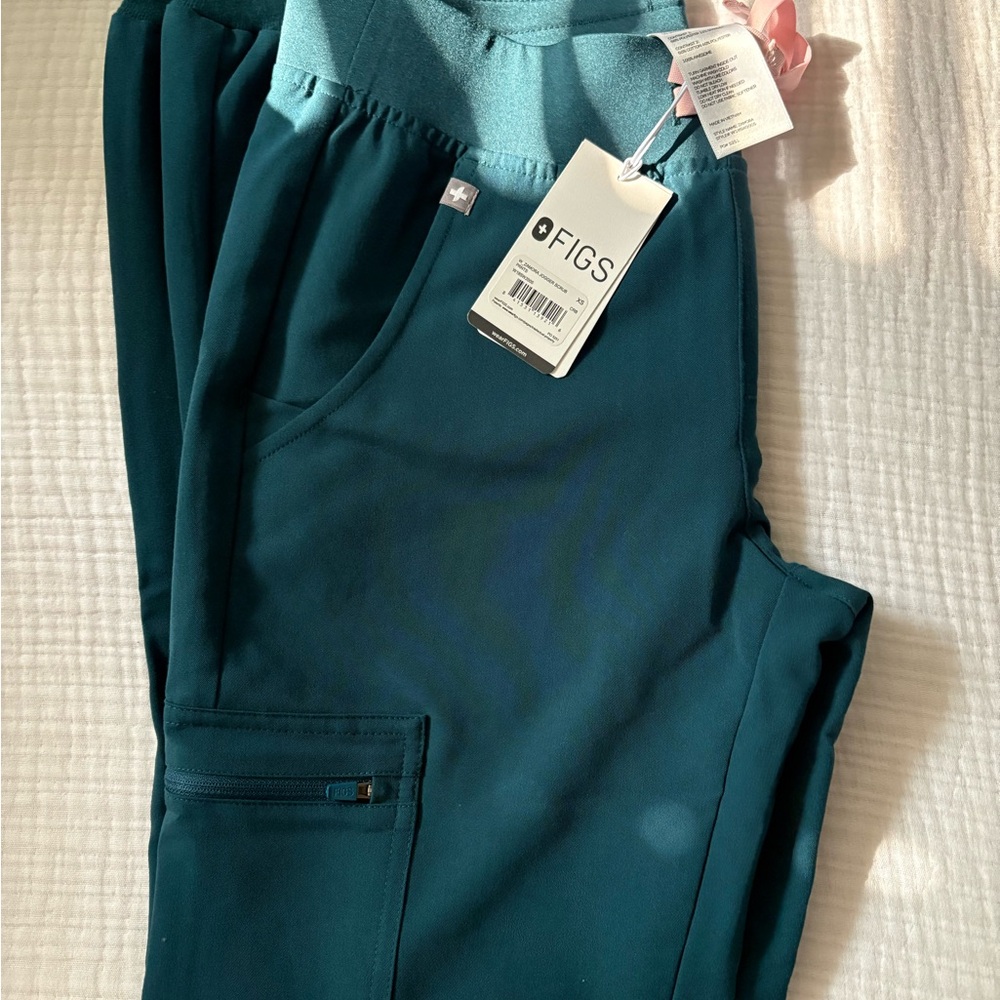 Figs Deep Teal Scrub Pants